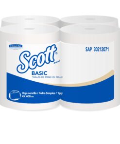 Toalla SCOTT Basic Blanca en Rollo 400m